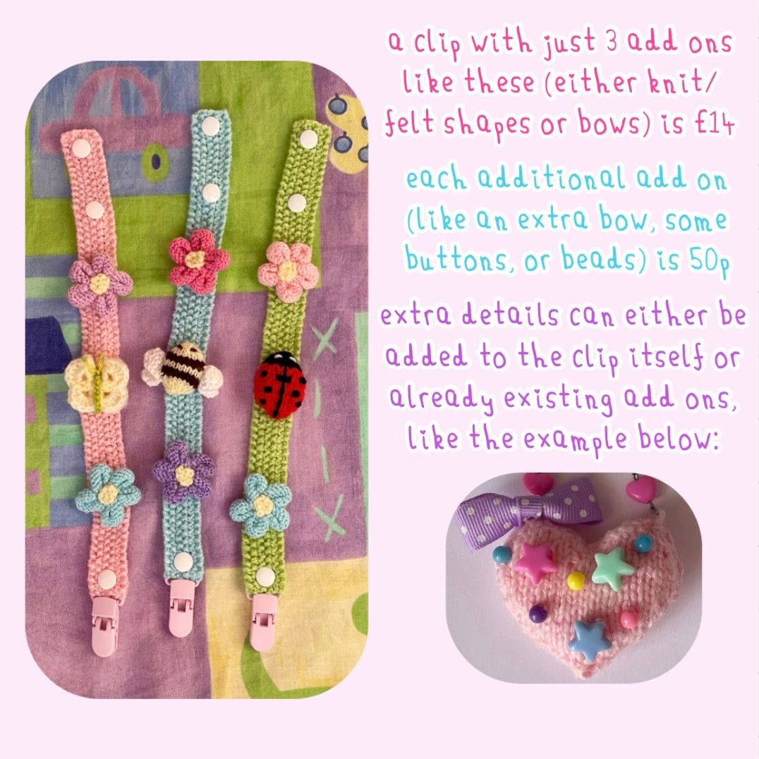 Custom adult pacifier clip