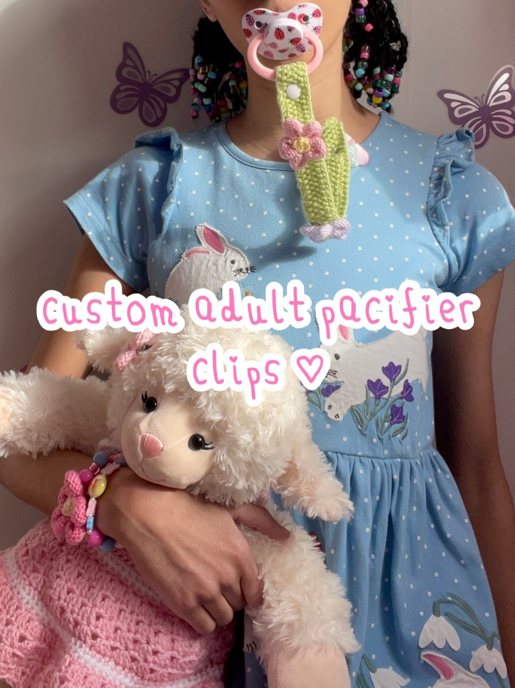 Custom adult pacifier clip