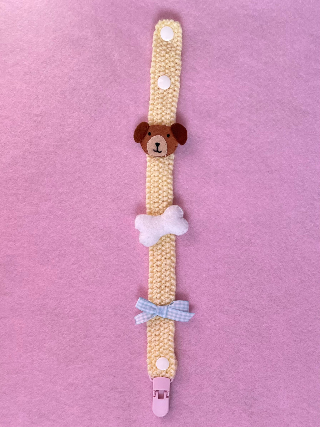 Puppy adult pacifier clip