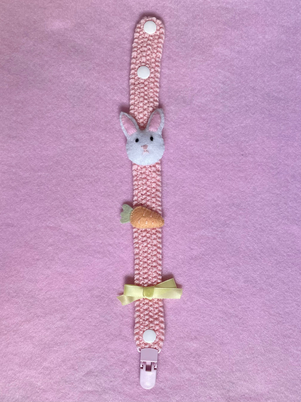 Bunny adult pacifier clip