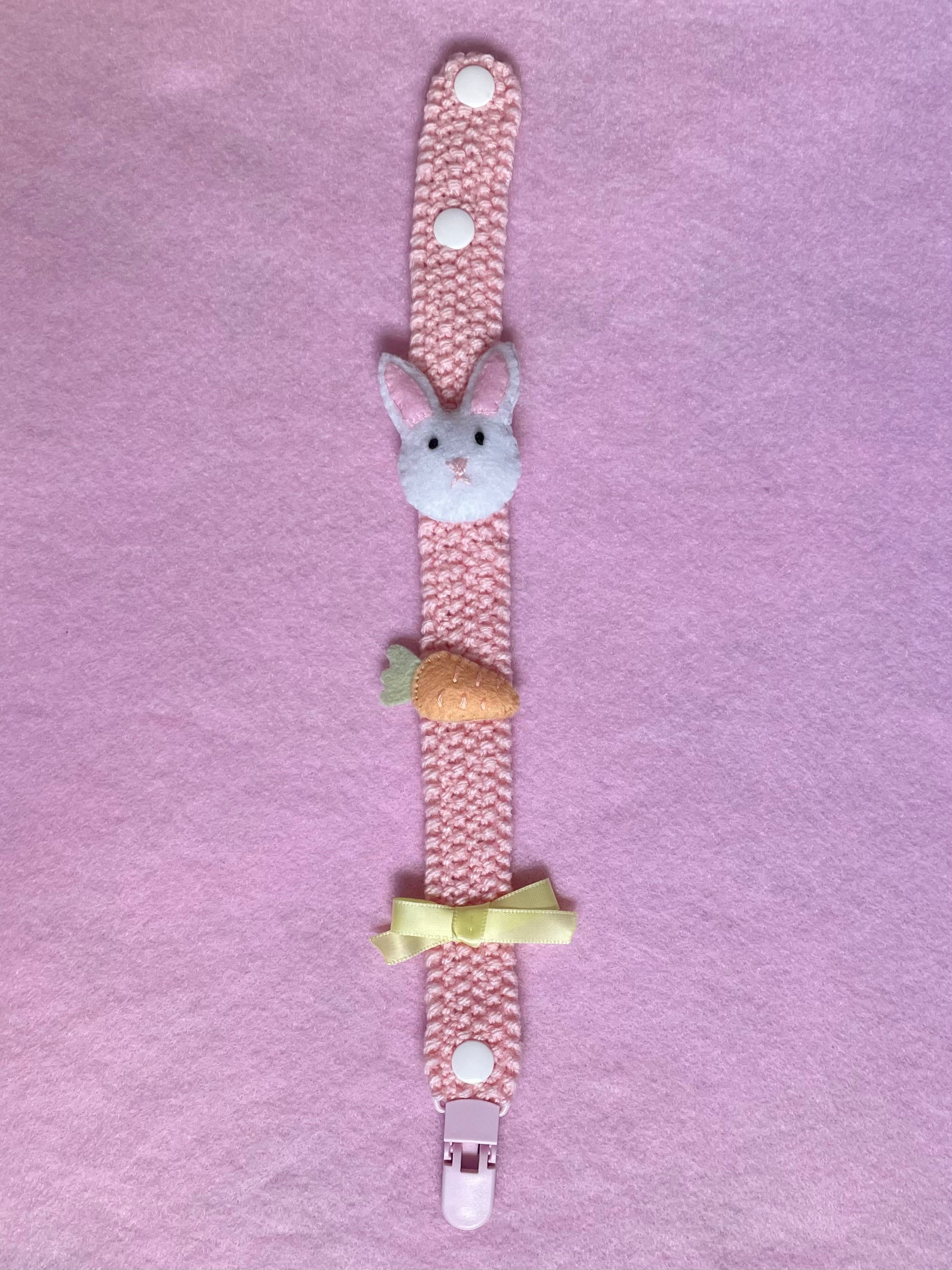 Bunny adult pacifier clip