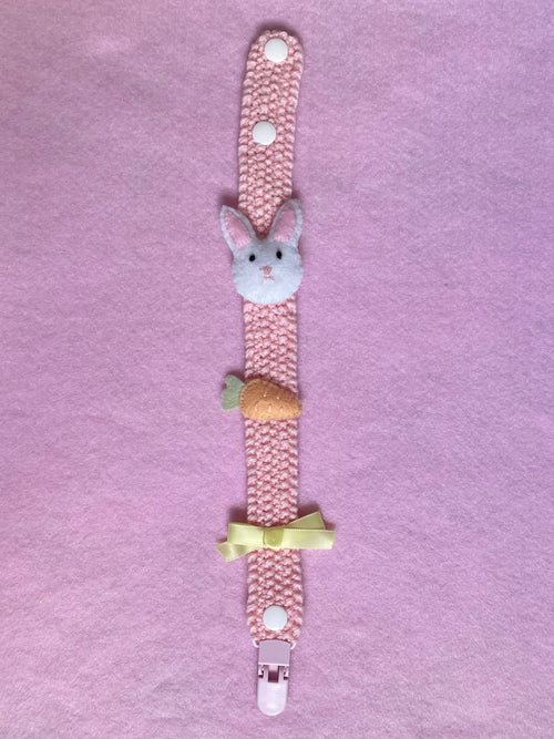 Bunny adult pacifier clip