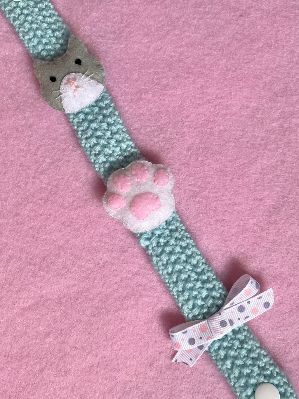 Kitten adult pacifier clip