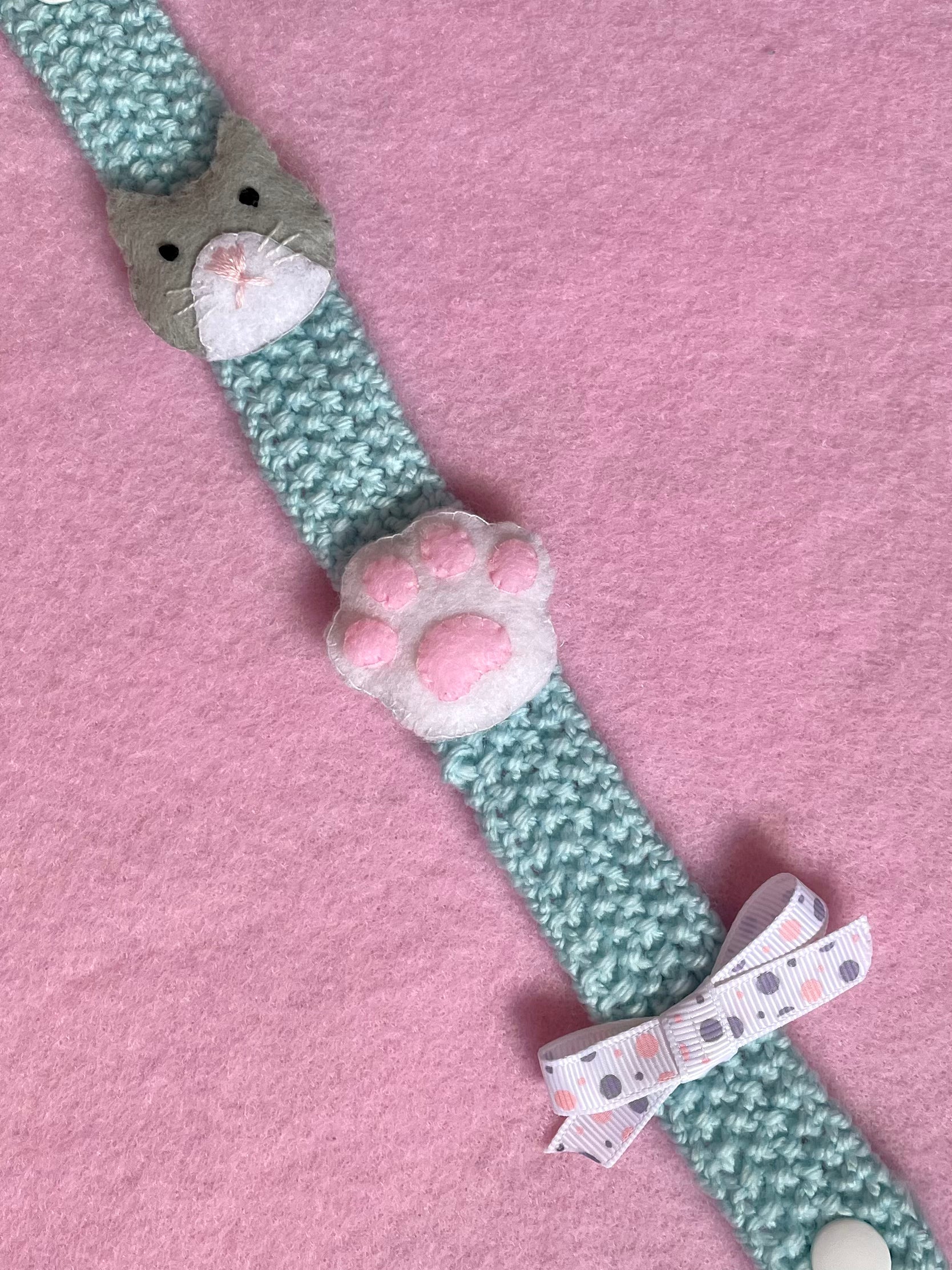Kitten adult pacifier clip