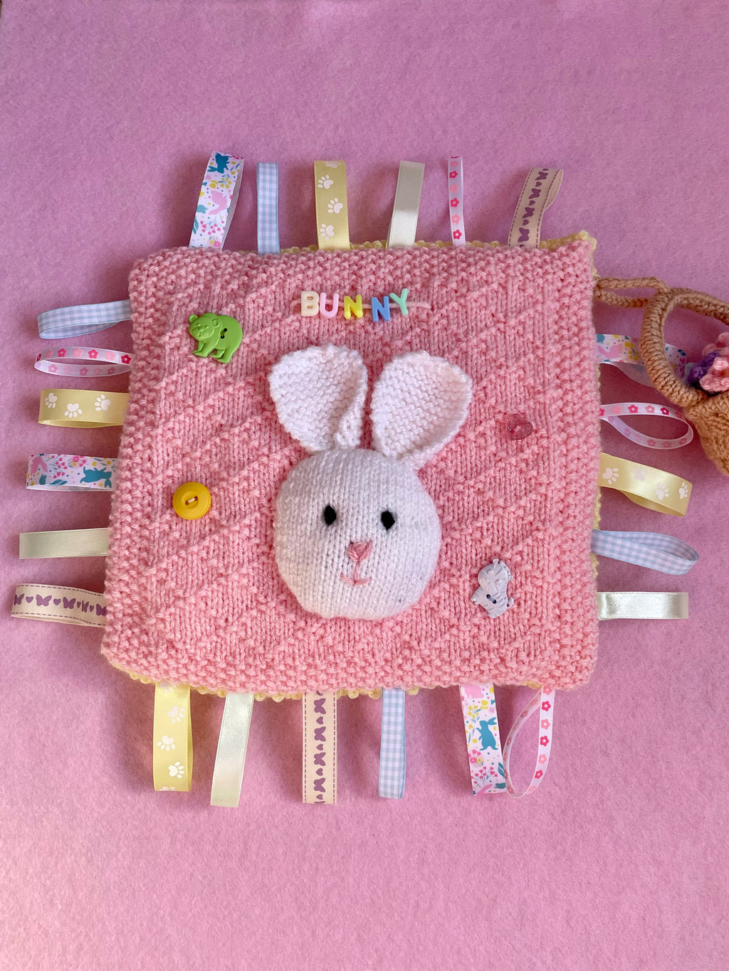 Bunny sensory blanket
