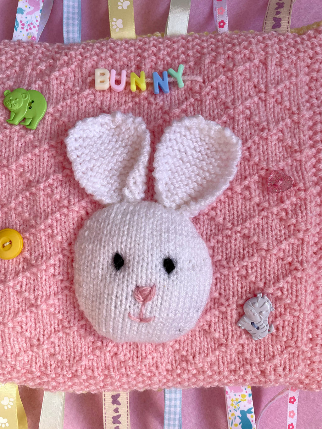 Bunny sensory blanket