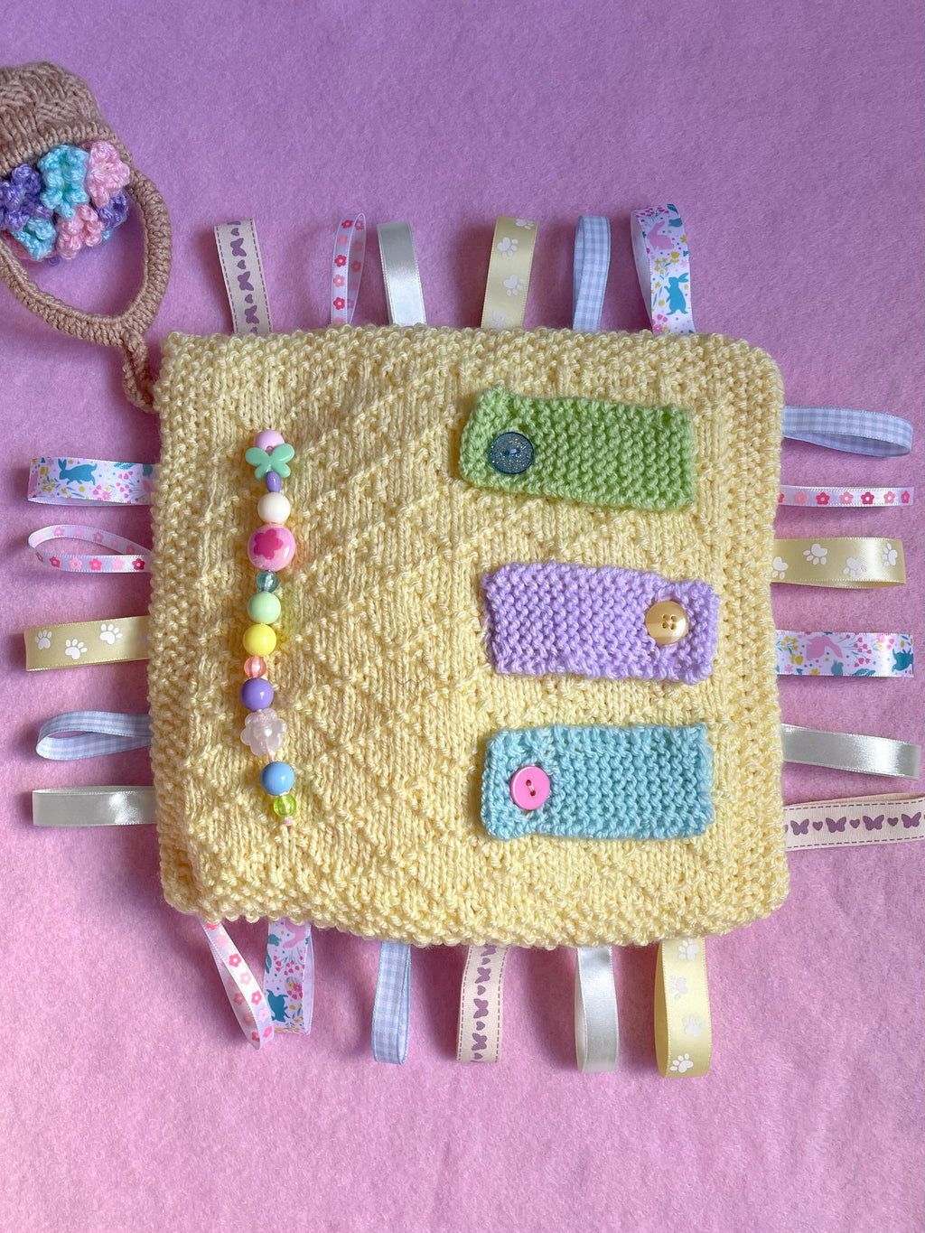 Bunny sensory blanket