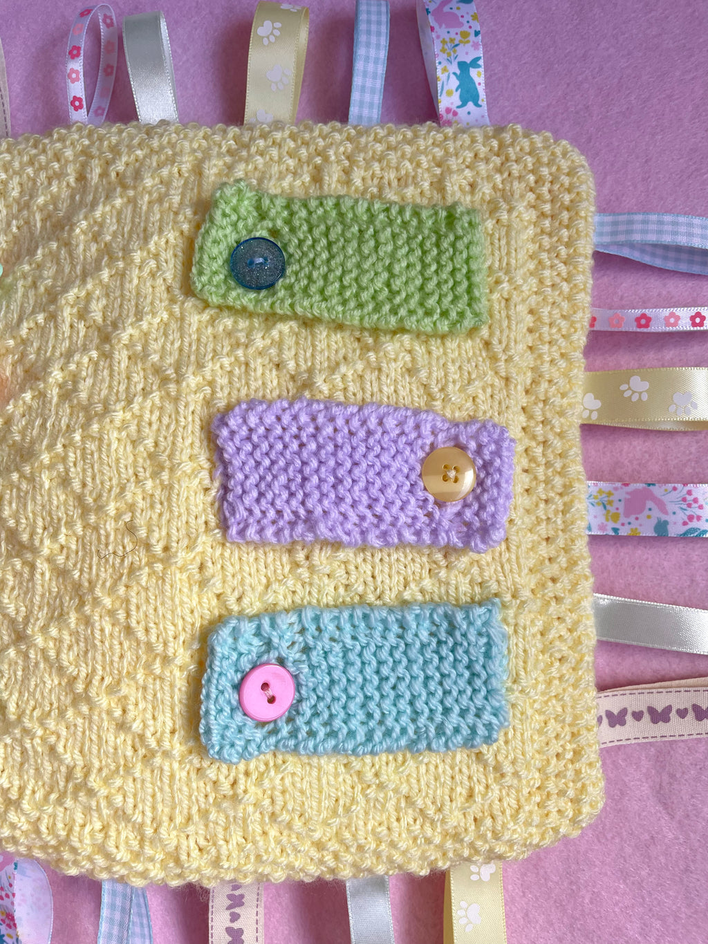 Bunny sensory blanket